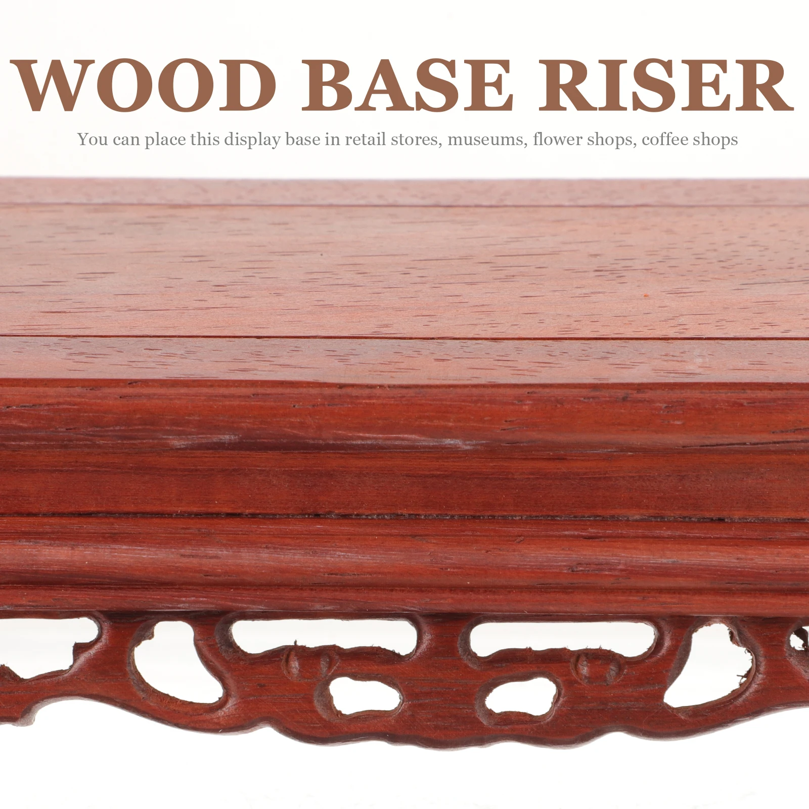 

Wood Display Base Vintage Wooden Vase Stand For Crafts Antiques Teapot Statue Oriental Aesthetic Extend Service Life Thermal