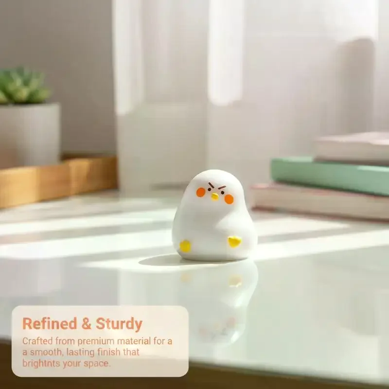 6/7Pcs Cute Mini White Duck Resin Figurines With Adorable Funny Expressions Perfect For Home Desk Decor And DIY Craft Gifts
