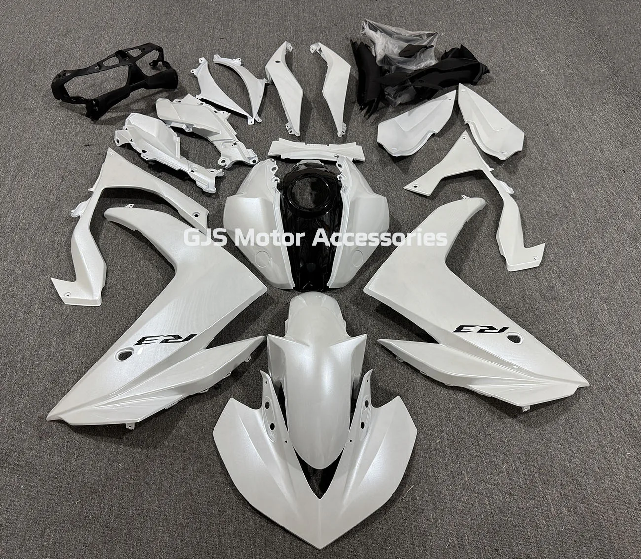 

Комплект обтекателя мотоцикла для Yamaha R25 R3 15-18 лет R3 2015 2016 2017 2018, обтекатель жемчужно-белый металл, белый