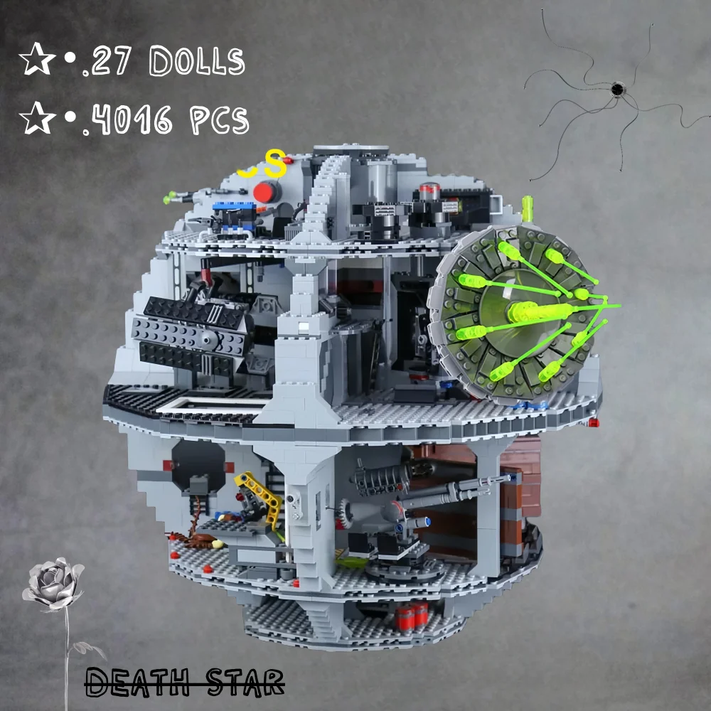 

Новинка 2023 года MOC DS-3, платформа, идеальное оружие, Звезда смерти, строительные блоки, кирпичи, боевая станция, игрушки для детей, взрослых, подарки на день рождения