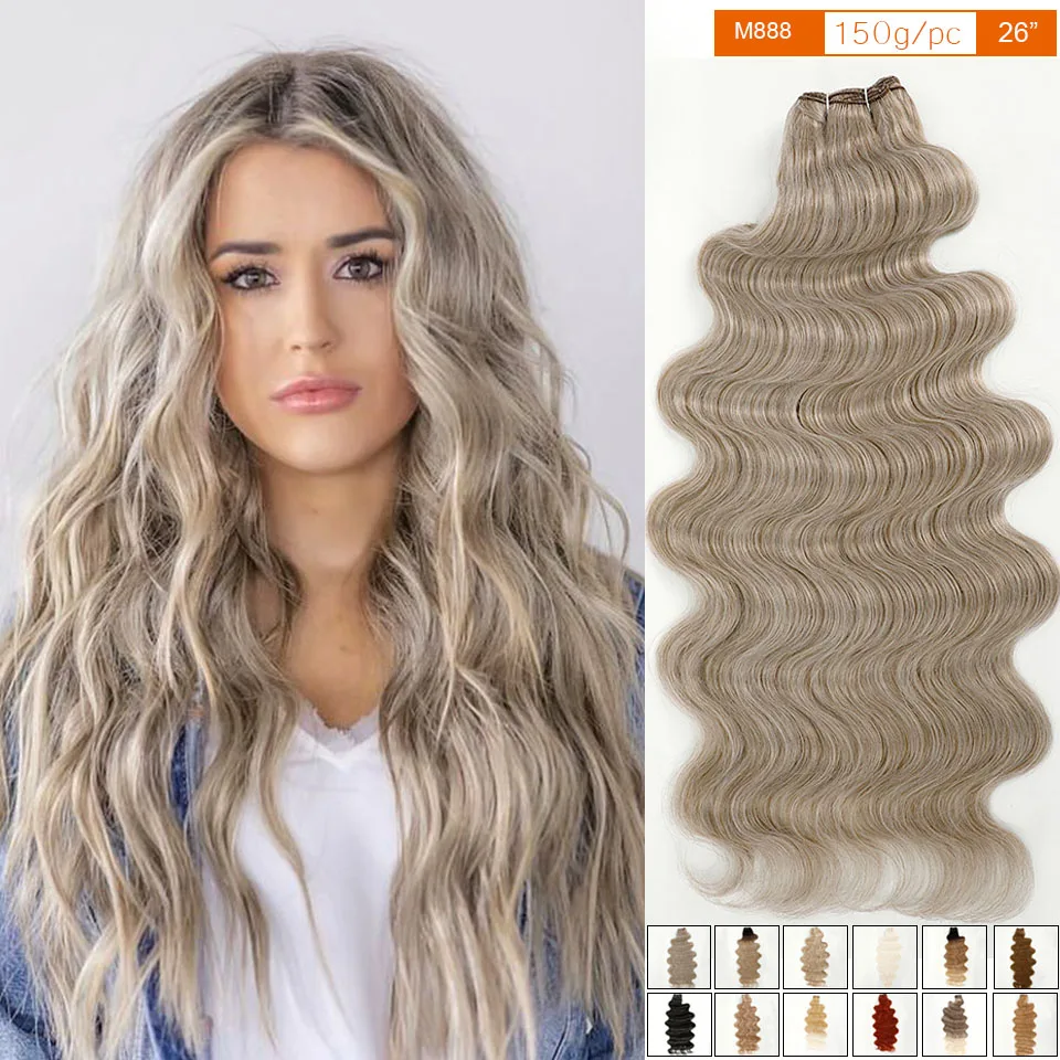 Magicae Ash Blonde Colored Synthetic Hair Extension 26\