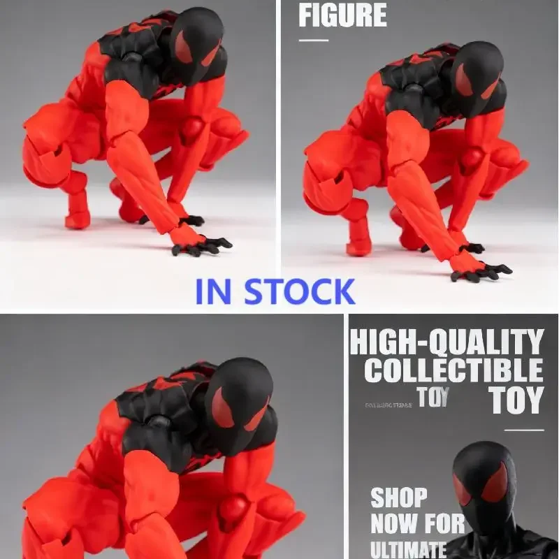 

In Stock Messtoys Spider-Man Action Figures Scarlet Spider Kaine Parker & Black Suit Symbiote Style Great Gift Options for Fans