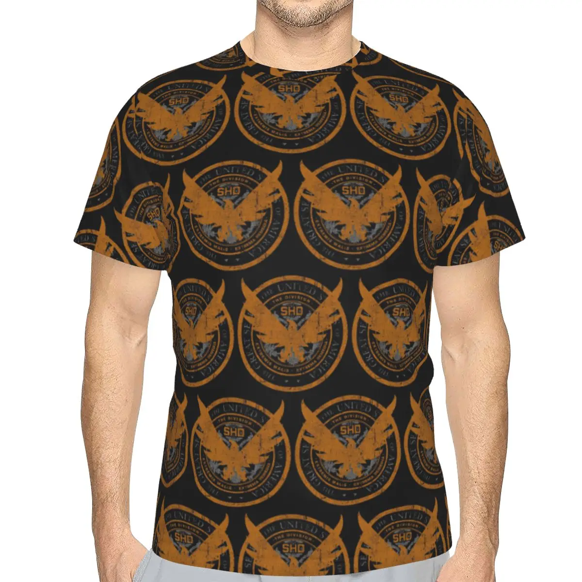 Game Tom Clancys The Division SHD Seal 100% Cotton T-Shirt Men'sFashion T Shirts Men Crew Neck Short Sleeve
