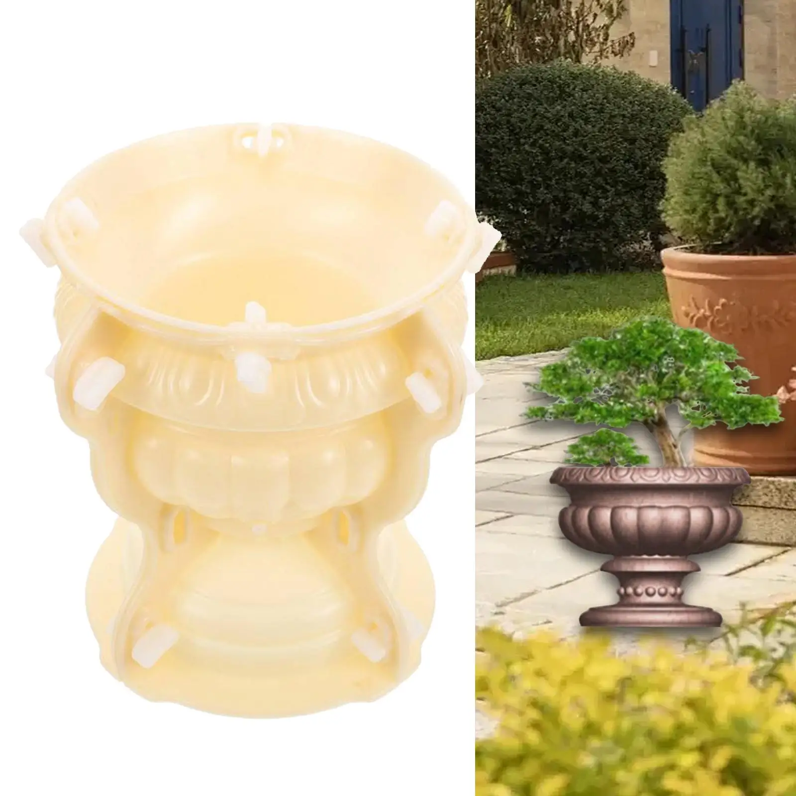 

European Flowerpot Mould Outdoor Garden Decor Roman Pillar Flower Pot Mould