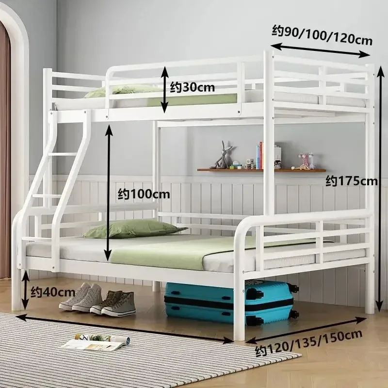 سرير الأم بطابقين للأطفال، سرير مهجع لموظفي الطلاب، سرير مرتفع ومنخفض مزدوج #1