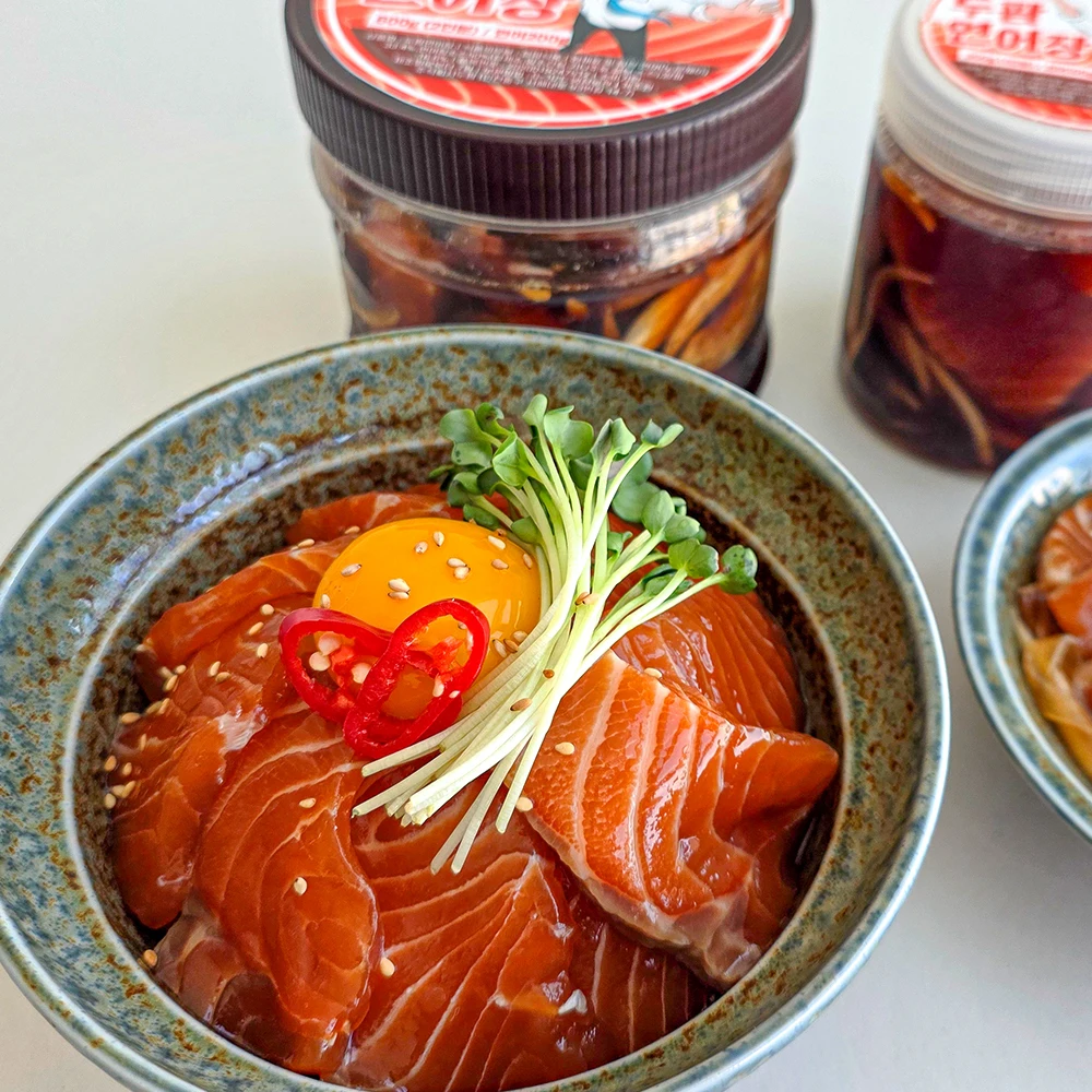 [مزارعين] صلصة الصويا الطازجة وصلصة سمك السلمون