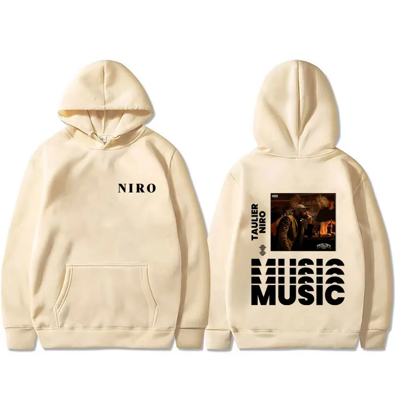 Rapper Niro Taulier Album Graphic Hoodie Men Women Hip Hop Rock Sweatshirt Unisex Fashion Vintage Casual Fleece Cotton Hoodies