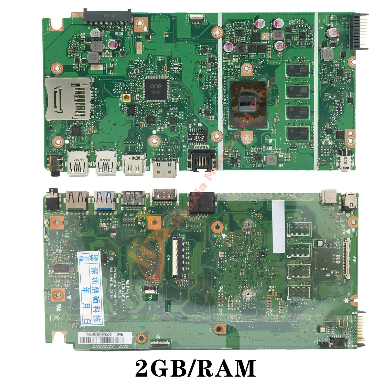 Imagem -03 - Laptop Motherboard Mainboard para Asus X541na A541na D541na F541na N3350 N3450 N4200 2gb 4gb-ram X541n R541na