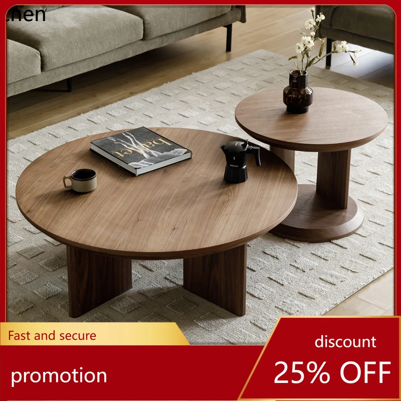 HT medieval black walnut teak removable size combination coffee table sofa corner table