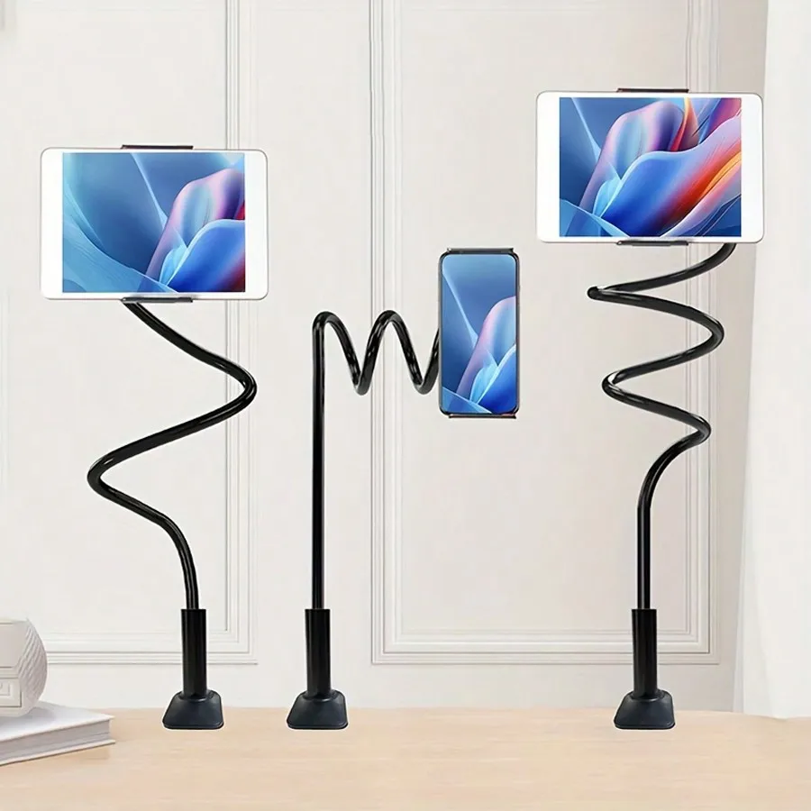 1pc 360° Rotating Tablet Phone Stand Spiral Base Slouchy Stand Bedside Stand Back To School