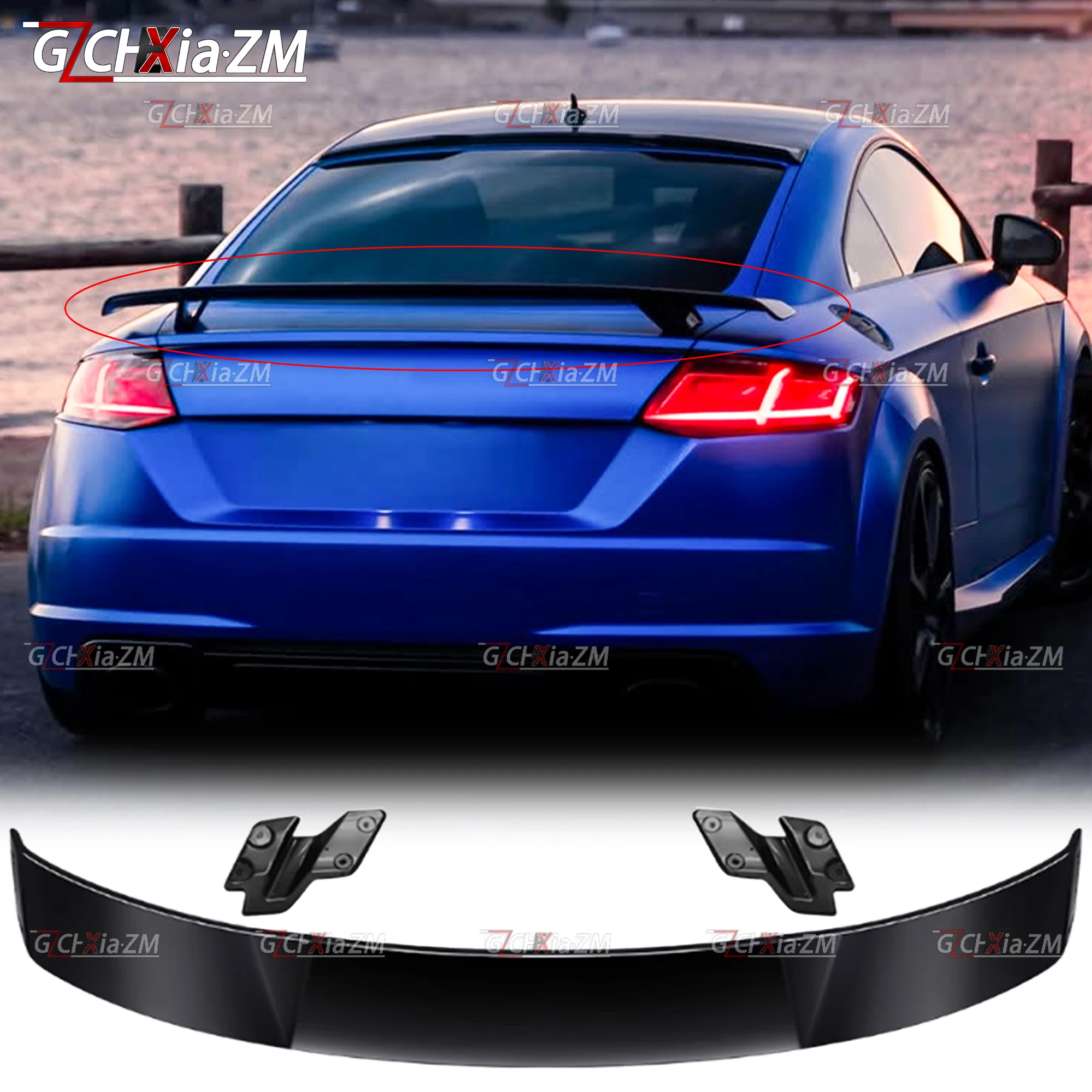 

For Audi TT MK3 8S TTS TTRS Coupe 2015-2024 Rear Spoiler MK Style Trunk Lid Diffuser Tail Aerodynamic Kit Decorative Cover Plate
