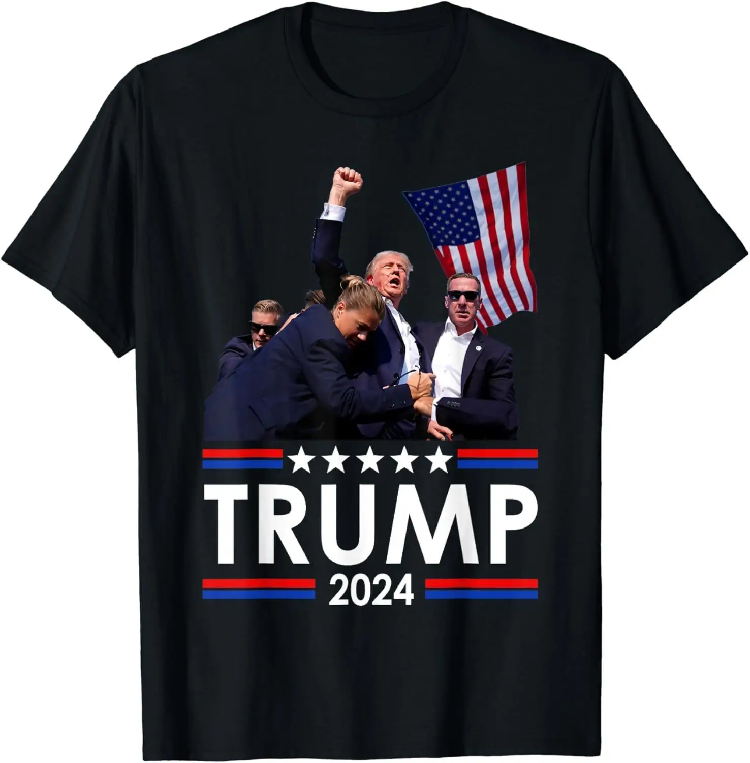 

Trump Fist Pump Shot At Trump 2024 Trump Survives Rally Unisex T-Shirt