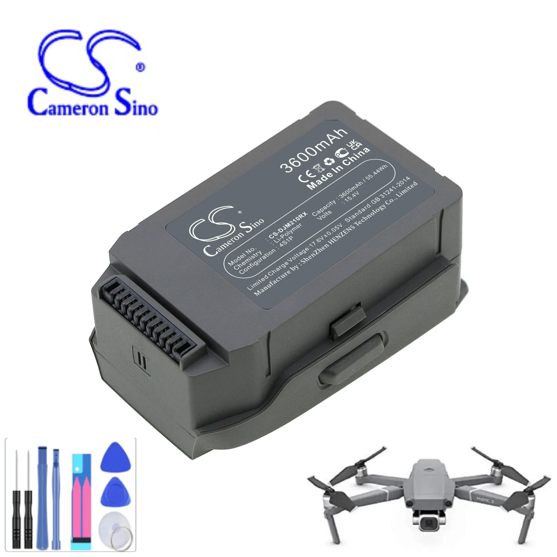 Drones Battery For DJI CP.MA.00000038.01/76573 FB2-3850 Mavic 2 Pro Zoom Capacity 3600mAh / 55.44Wh Color Grey Volts  15.40V