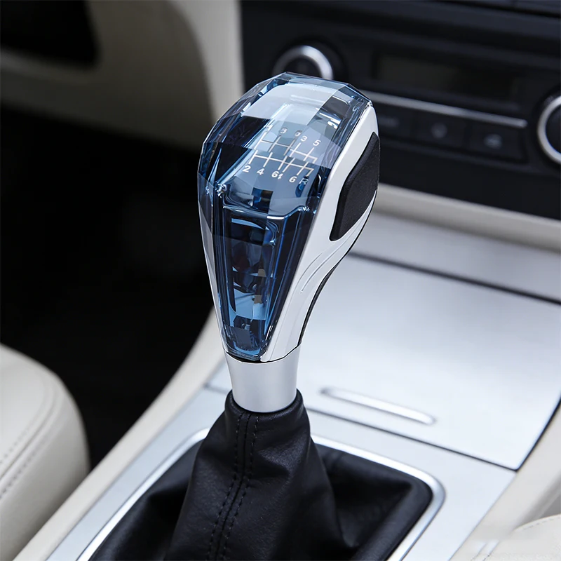 Crystal LED Gear Shift Knob Manual Automatic Transmission Universal Colorful Light Shift Knob for Most Car 8mm 10mm 12mm