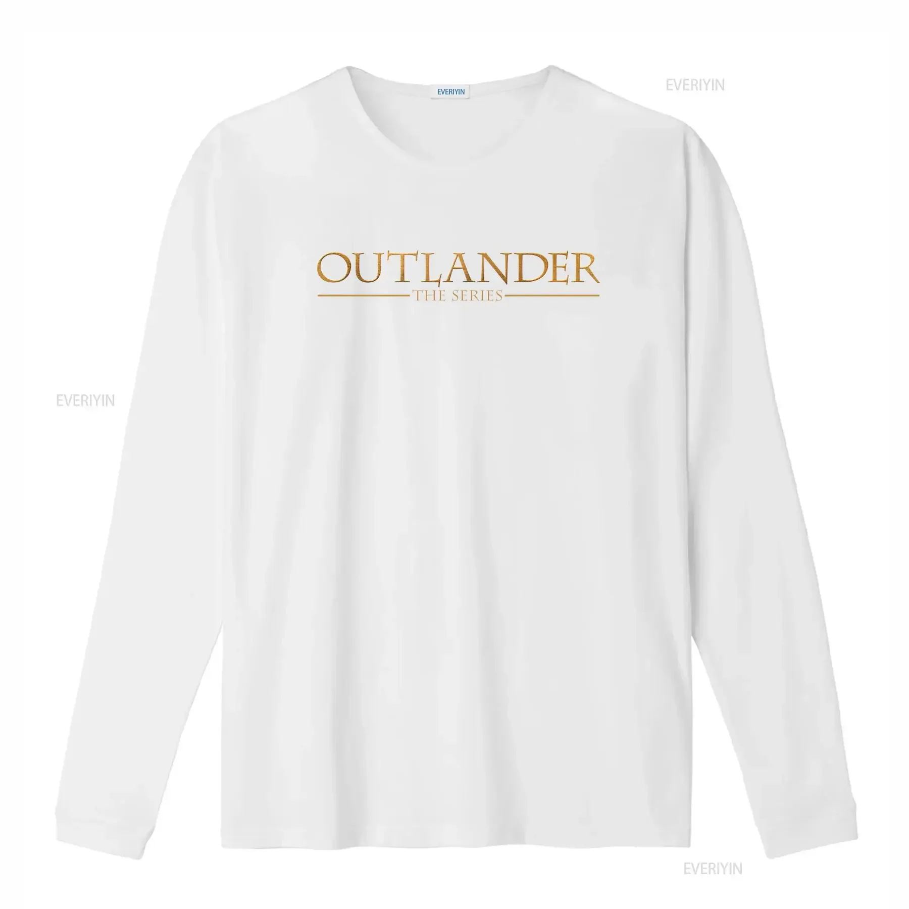 Outlander The Series Golden Text Logo T shirt Fashion Casual QQ7E vintage Washed fashion designer clothes Unisex Slightly view 4