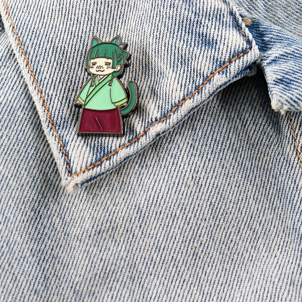 The Apothecary Diaries Emaille-Anstecknadeln Schlüsselanhänger-Set MaoMao Jinshi Anime-Brosche Reversnadel Schlüsselkette Taschenanhänger Cosplay-Schmuck Geschenk – Detail 24