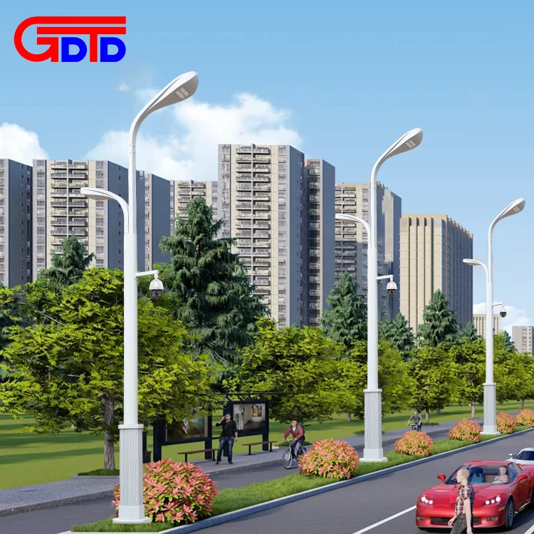 

New Arrival Landscape Park Lighting Outdoor Ip65 Waterproof 100w Smart Lamp Poles One-click Alarm Led Street Light
