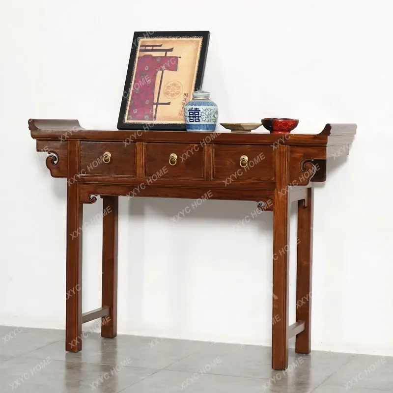 Chinese antique solid wood porch partition storage case, can be customized