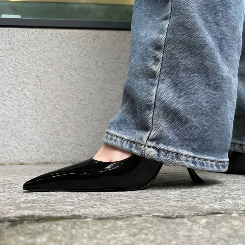 Women's Real Leather Pointed Toe High Heel Sandals