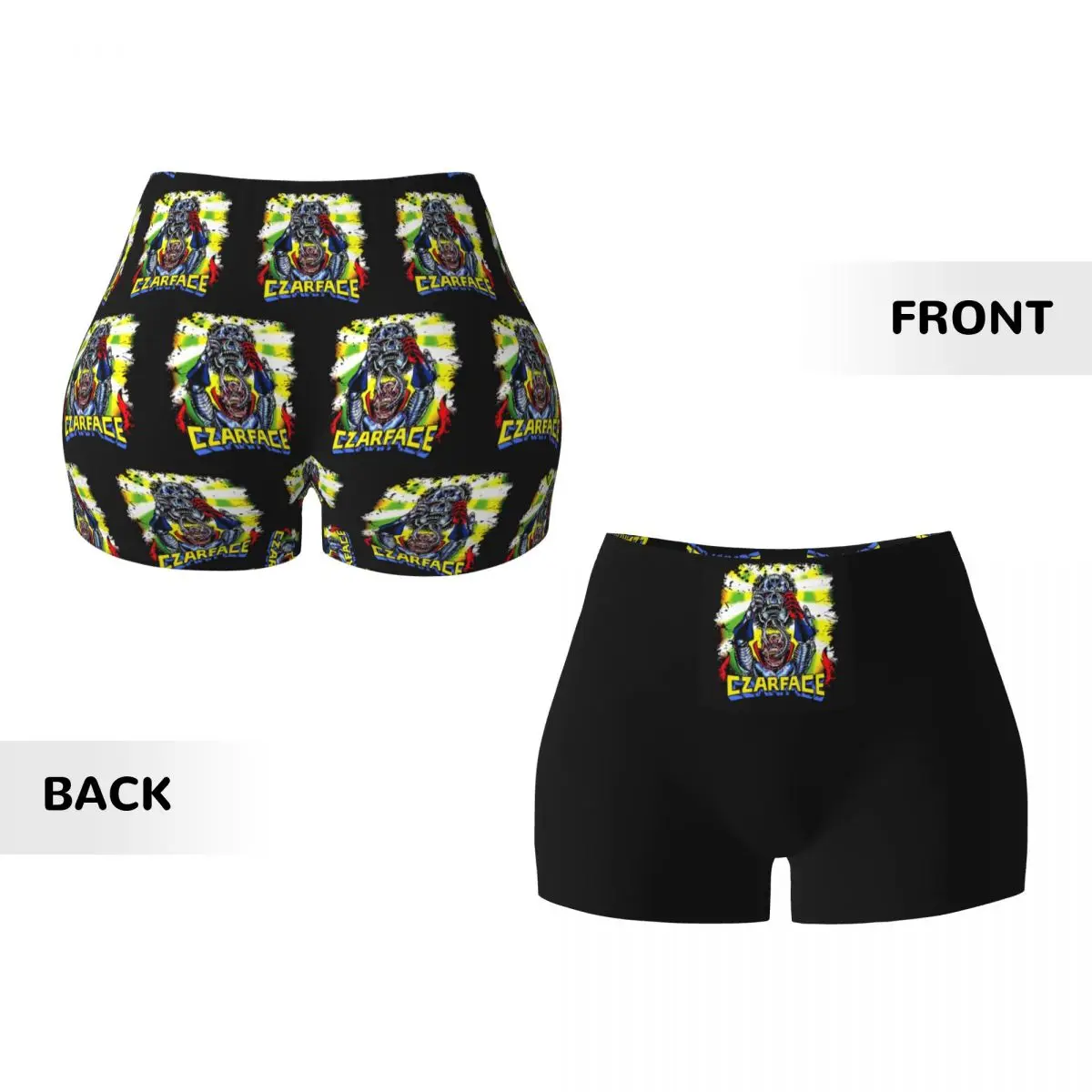 Benutzerdefinierte Czarface Merch Yoga-Shorts für Damen, Fitnessstudio, Workout, Laufen, Sport, Volleyball, Biker-Shorts