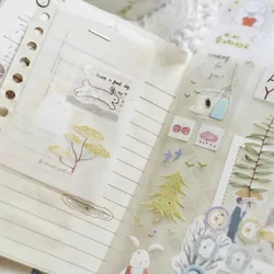 Lovely Aninmal Meet Matte PET Washi Tapes Collage Card Making Material DIY For Scrapbooking Journal Sticker