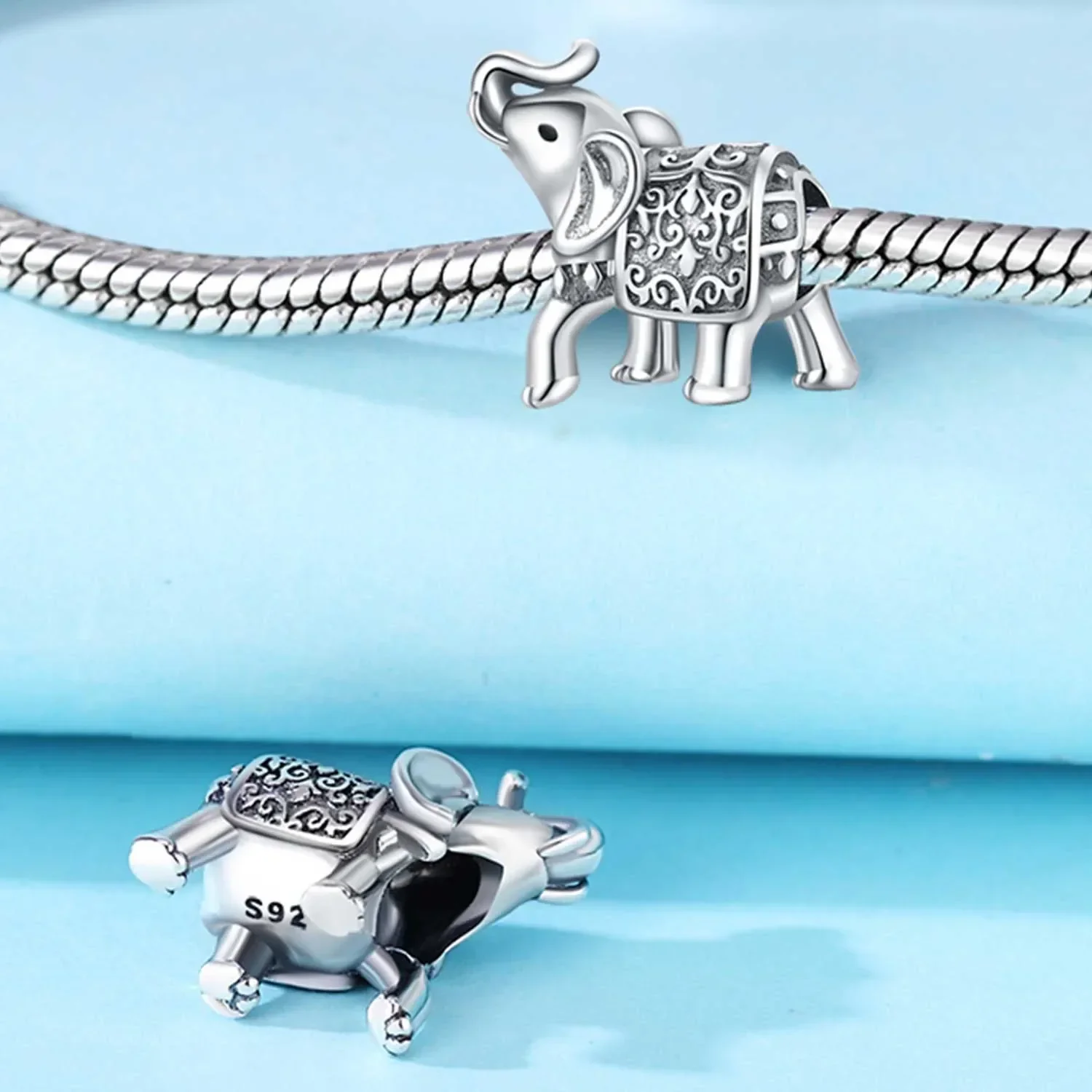 Silver 925 Elephant Pendants Bracelet Charms for Women Original Jewelry Party Beads DIY Fine Jewelry Gifts Accessories