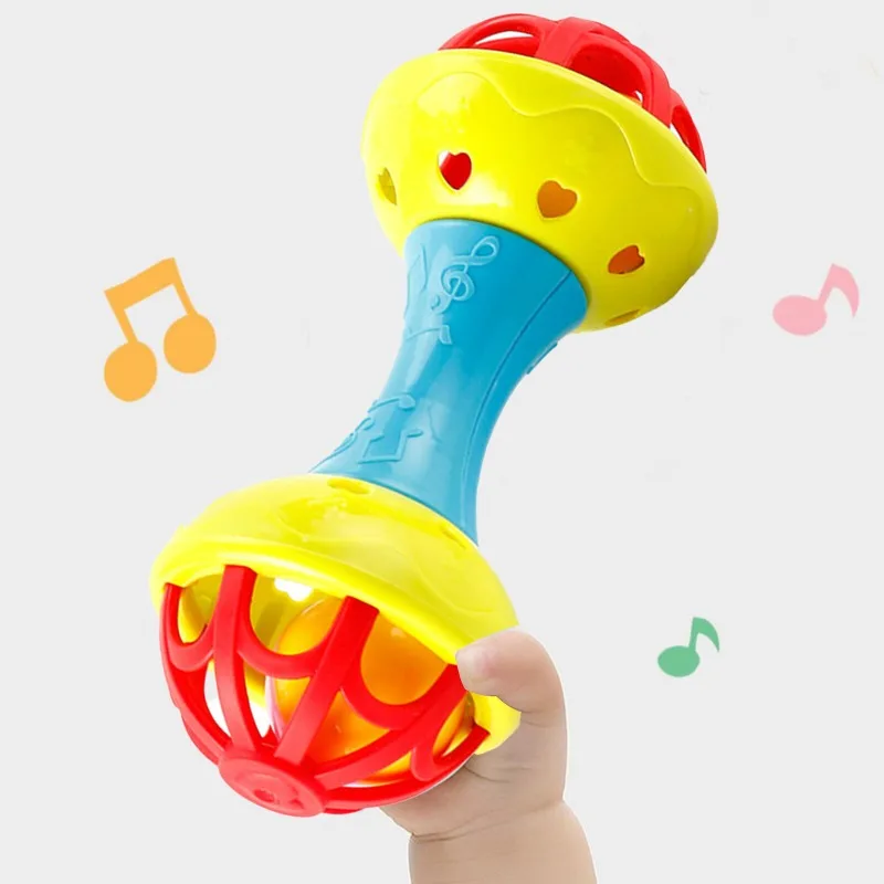 Sonajeros de goma suave para bebés, 2 piezas, sonajeros de mano para bebés, pelota de agarre para Fitness, juguetes de ejercicio, juguetes de Educación Temprana, regalos de cumpleaños