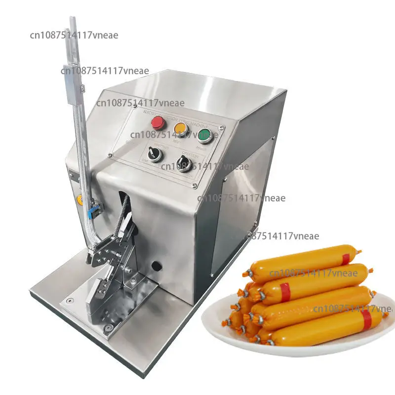 Supermarket Fruit Vegetable Food Bag Tying Strapping Tools Semi-Automatic Electric Ham Sausage Buckle Machine 1 Year Warranty
