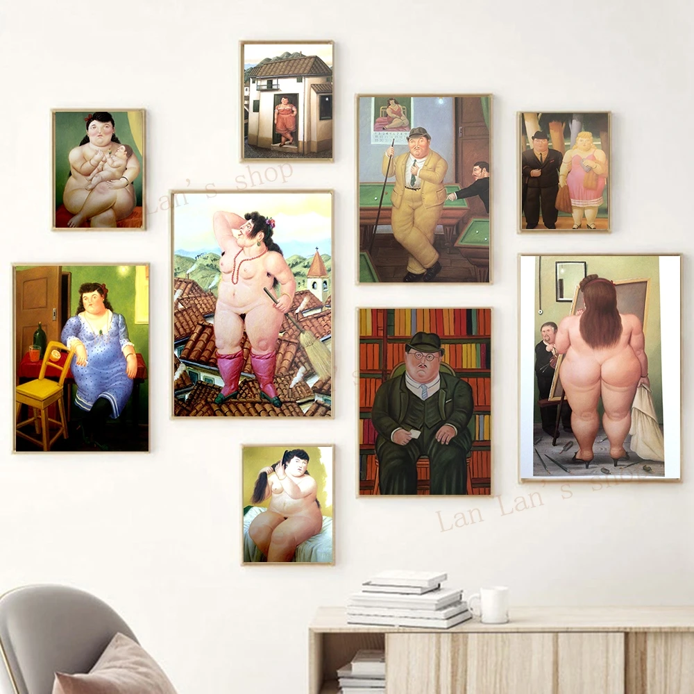 Abstract Funny Dancer Canvas Paintings By Fernando Botero Famous Posters And Prints Nordic Wall Art Pictures Cuadros Decor