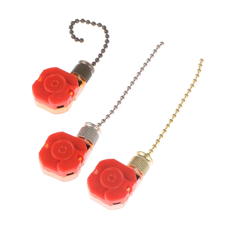 Ceiling Fan Switch Kit 3 Speed 4 Wire Pull Wire Switch With Rope For DIY Accessories Electrical Ratings 6A 125AC, 3A 250AC