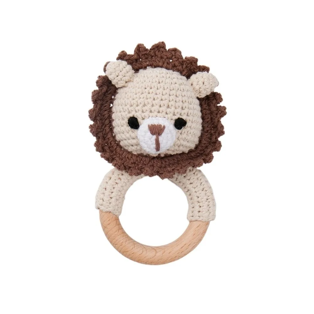 Leão, panda, elefante chocalho de bebê em forma de animal design de desenho animado música chocalho brinquedos coala, raposa, hipopótamo design educacional