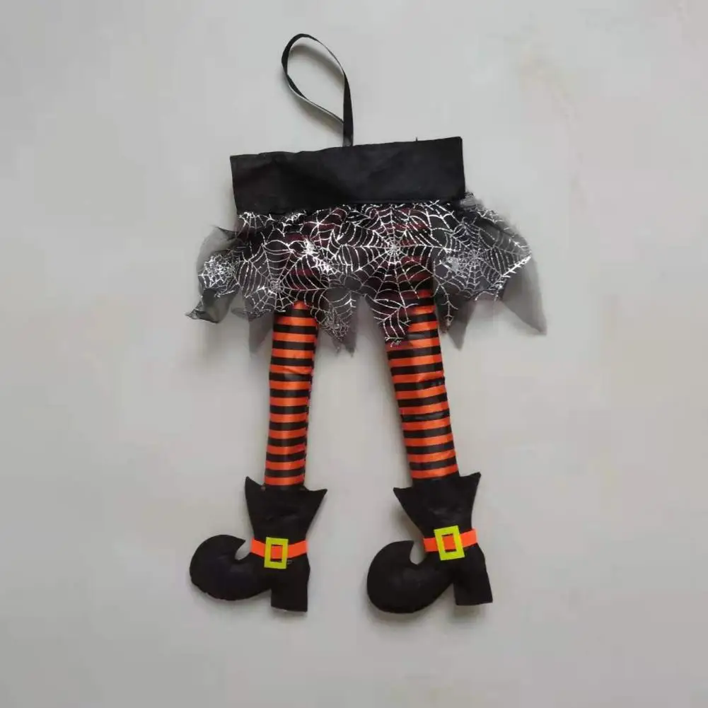 Halloween Decor Plush Stuffed Halloween Witch Legs Ornament for Front Door Wall Window Car Trunk Decor Witch Legs Prop for Auto