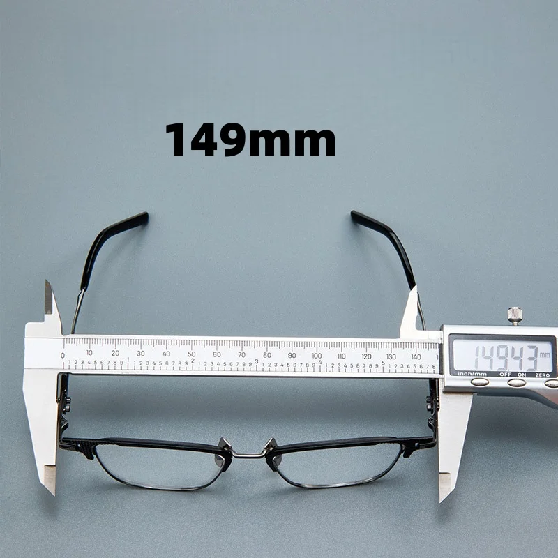 أزياء التيتانيوم الرجال النظارات الأعمال إطار مربع كبير النظارات الرجعية خفيفة للغاية وصفة طبية إطار نظارات #3