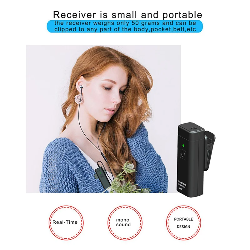 【Limited-Stock!】2X UHF Wireless In-Ear Monitor System Professional Digital Sound Stage Broadcast Sound Card Outdoor Transmitter