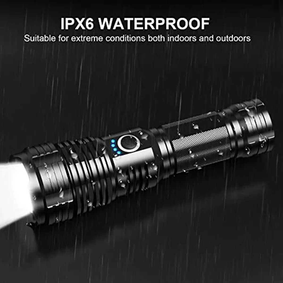 LED Flashlight 18650/26650 Rechargeable 5 Lighting Modes Flashlights Zoomable Torch Aluminium Alloy Flash Light Emergency Light