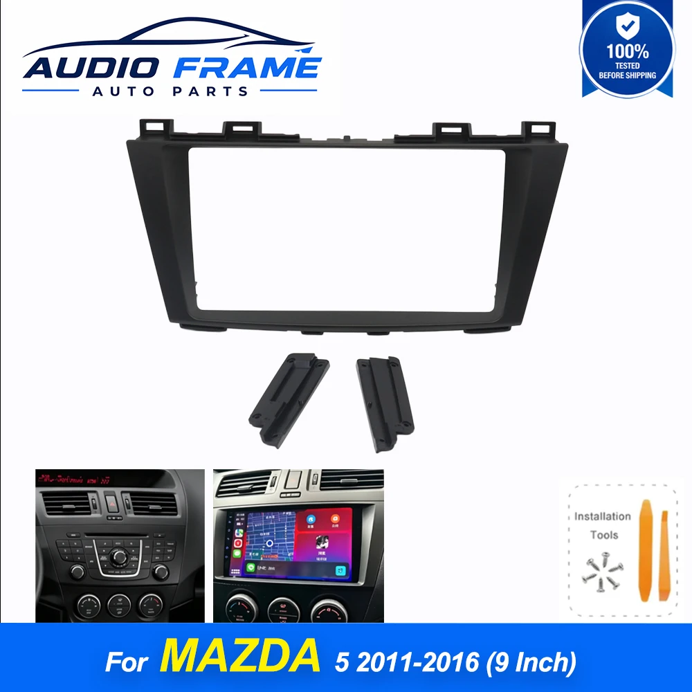 9 Inch Car Android Stereo Radio Multimedia Video Player Navigation Screen Frame Cables Harness For MAZDA 5 2011‑2016