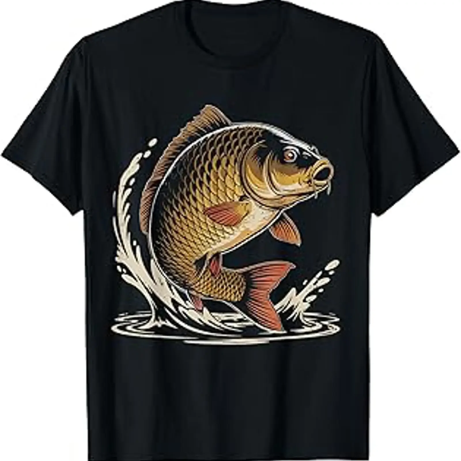 Common Carp Fishing Angler Tackle Fish T Shirt vintage Washed Stretched graphic Top For Everyday Wear designer clothes fashion