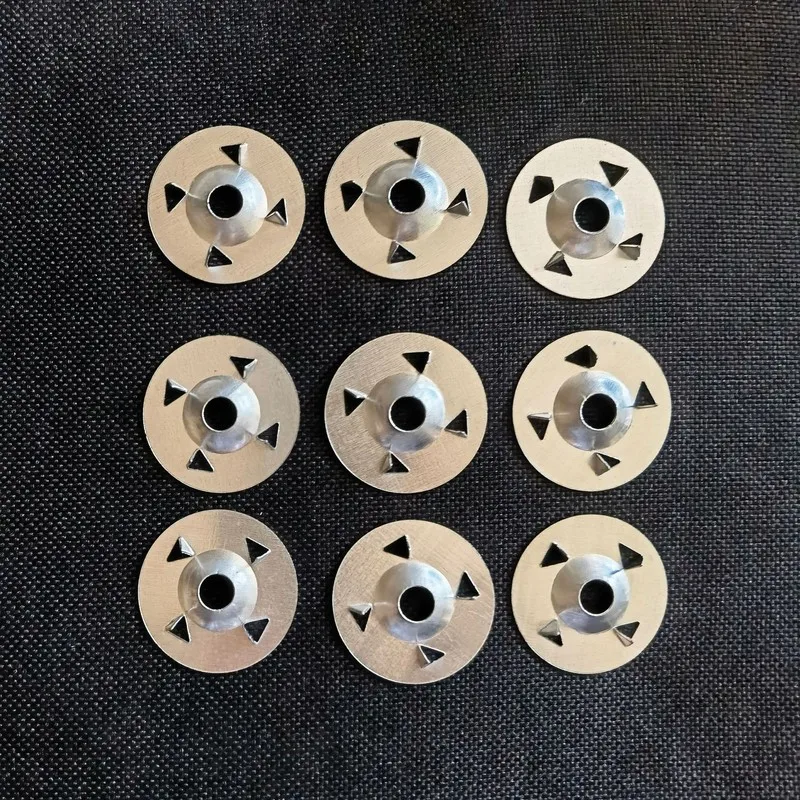132 pcs 28mm Claw-Type Washers, Gypsum Board Fixing, Pre-Drilled Center Hole, Four Claw Anti-Slip Design