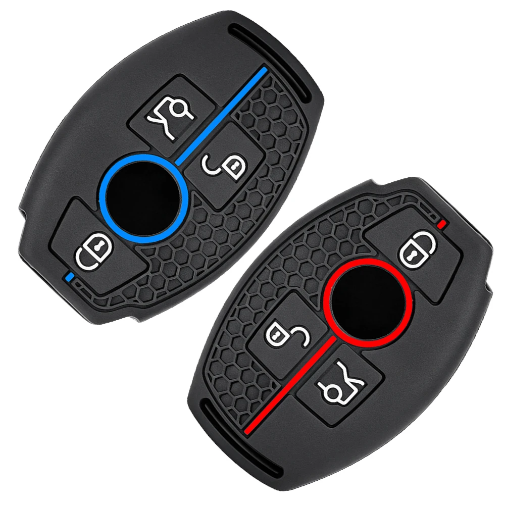 Silicone Car Key Case Cover For Mercedes Benz A B G R Class GLA GLK W176 W204 W251 W463 Accessories