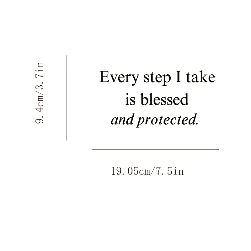 Every Step I Take Is Blessed And Protected Mirror Sticker Car Sticker