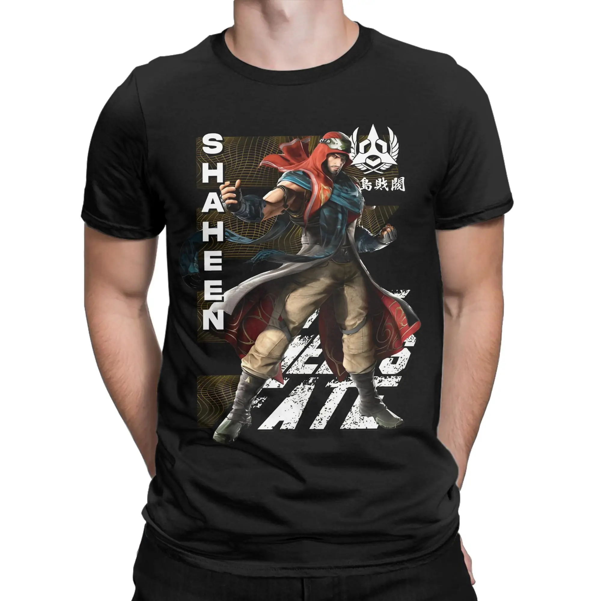 الجدة Shaheen Tekken 8 تي شيرت الرجال القطن قصير الأكمام الألعاب Crewneck الصيف الأعلى المحملة #2