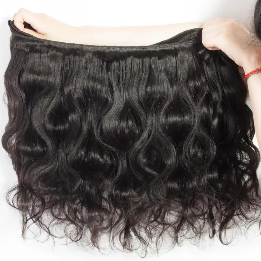 Pacotes brasileiros da onda do corpo do cabelo para mulheres, Weave ondulado, cor natural, cabelo humano cru, extensões, negócios, 30 ", 32", 40"