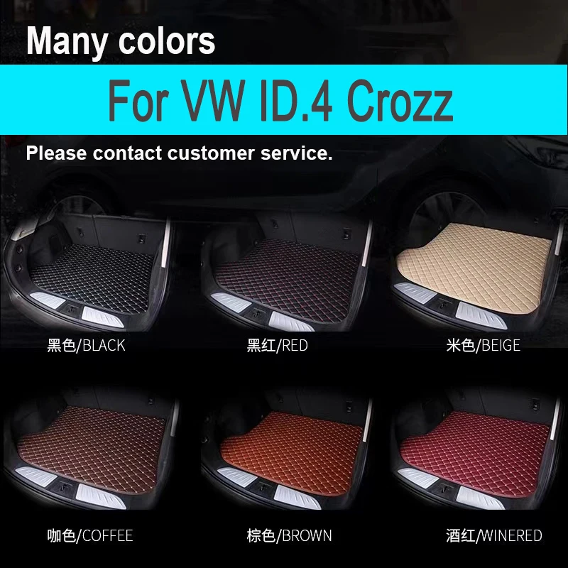 

Автомобильные коврики для VW Volkswagen ID.4 Crozz 2020 2021 2022 2023, кожаный коврик для багажника, органайзер Maletero Coche, автомобильные аксессуары