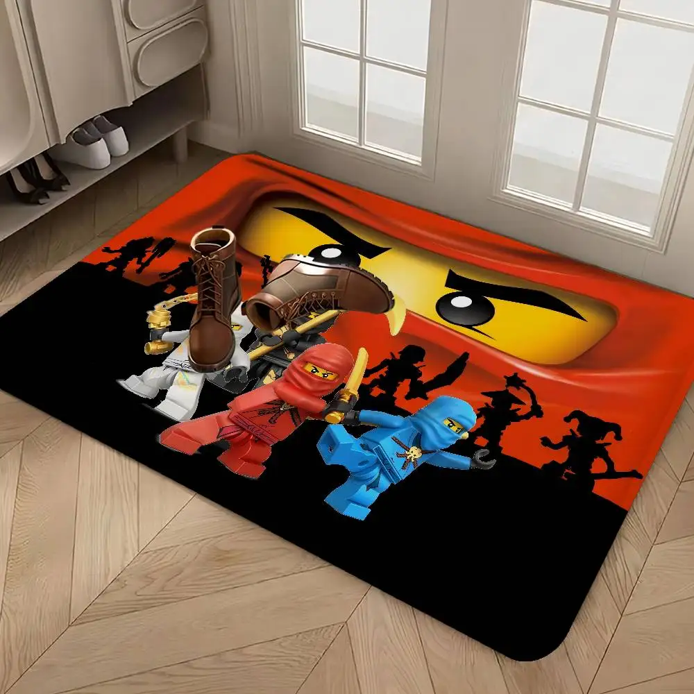 الكرتون N-NinjagoS سجادة باب مدخل الشمال نمط غرفة نوم غرفة المعيشة ممسحة شرفة المنزل المضادة للانزلاق ديكور المنزل الحديث #6