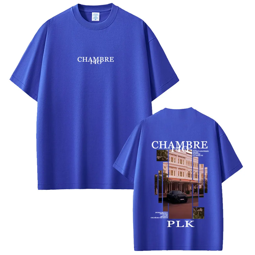 مغني الراب PLK Chambre 140 ألبوم الجرافيك تي شيرت الرجال النساء الهيب هوب موضة موسيقى البوب تي شيرت الذكور خمر عادية المتضخم التي شيرت