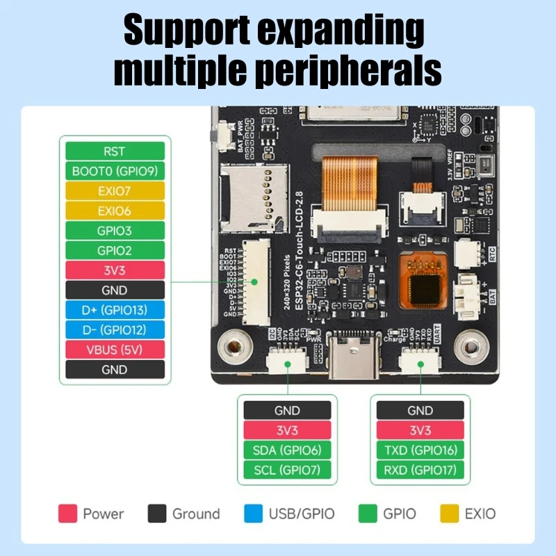 P9JB Wireless Color LCD Control Board for Touch Tasks, Desk Lessons, Menu Use, Voice Play, Weather View, and Storage