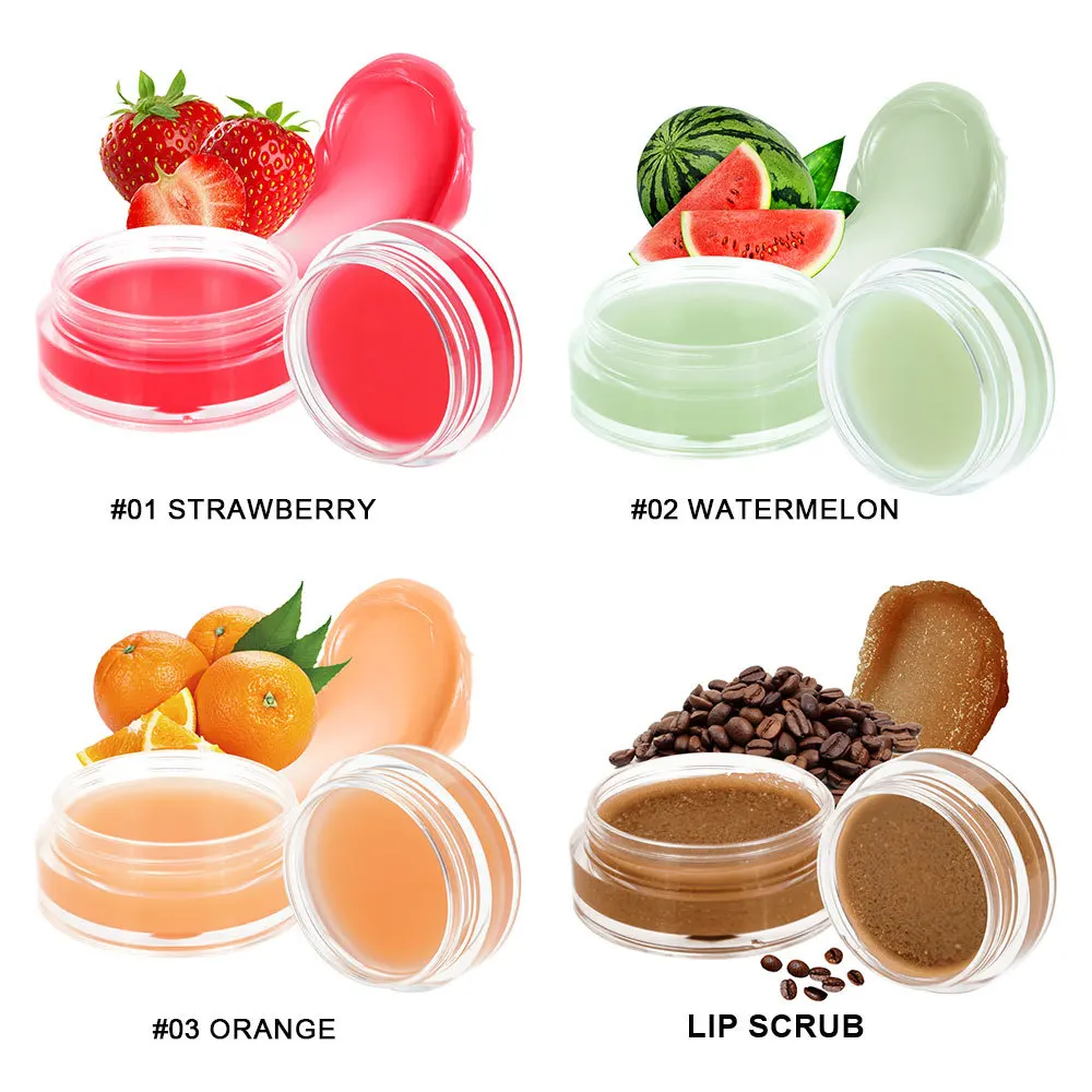 Envío directo y la máscara de labios de etiqueta privada hidrata el sabor a fruta mascarilla de labios para dormir
