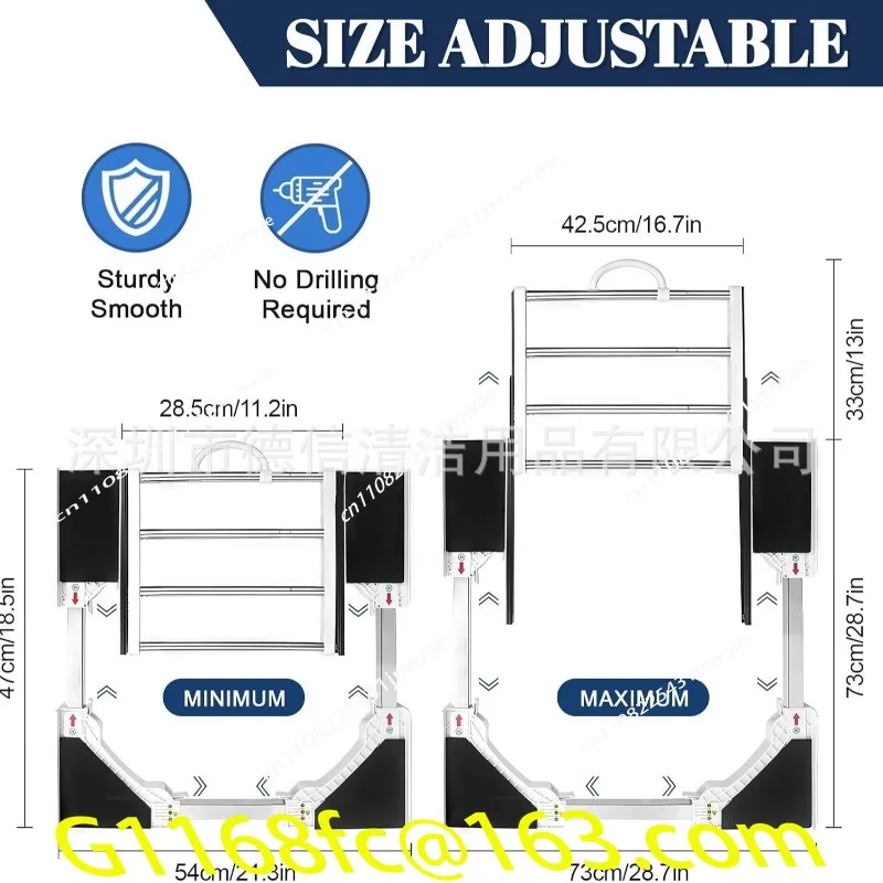 Washer Dryer Stacking Kit Connecting Bracket Stackable Base Universal Pull-out Bracket with Strapping Rope