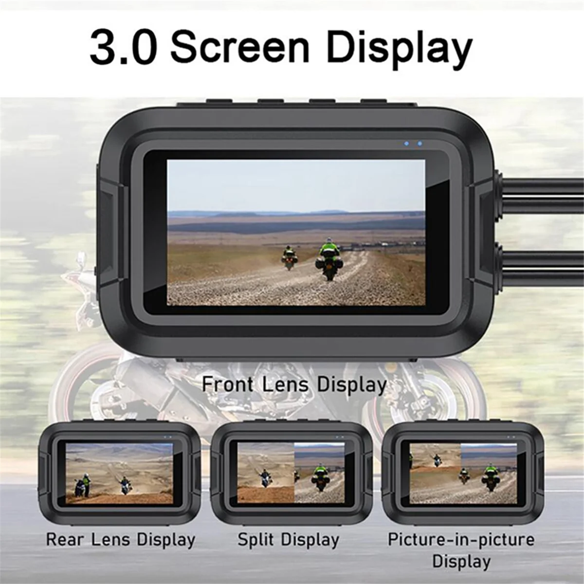 

V9 Motorcycle Dashcam WiFi 1080P Front Rear Camera Waterproo Super Hot th Parking Monitor A