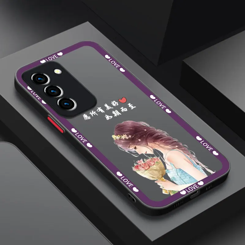 Cool Boys Girls Frosted Translucent Phone Case For Samsung Galaxy A03 Core A02 A10 A12 A20 A21 A50 A70 S A01 A04E A05 A11 image 4